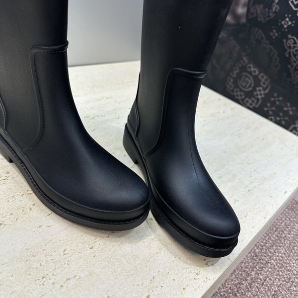 CC 26s Interlocking Rain Boots Black Rubber 167054