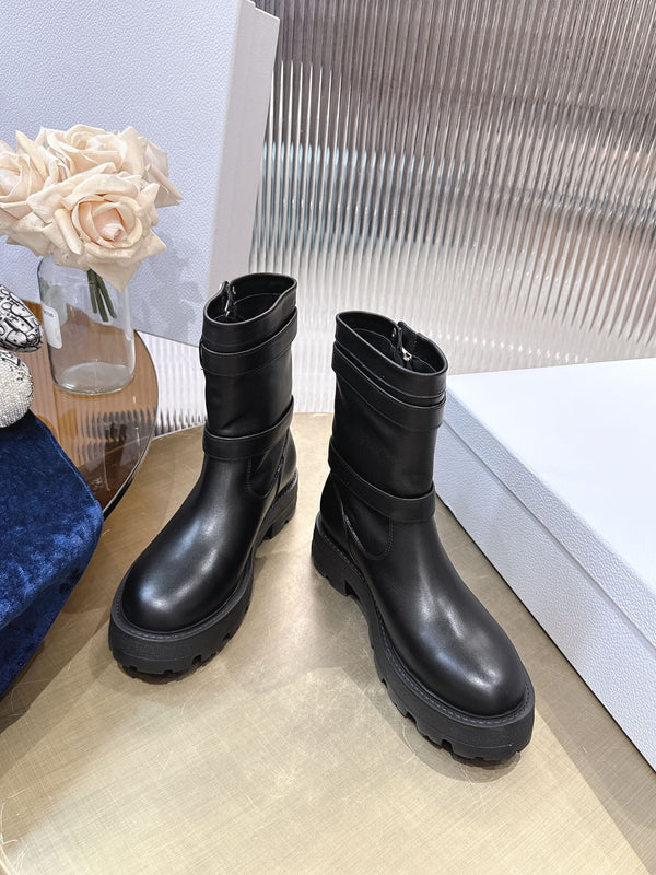 CD 25 short boots black calfskin 438778