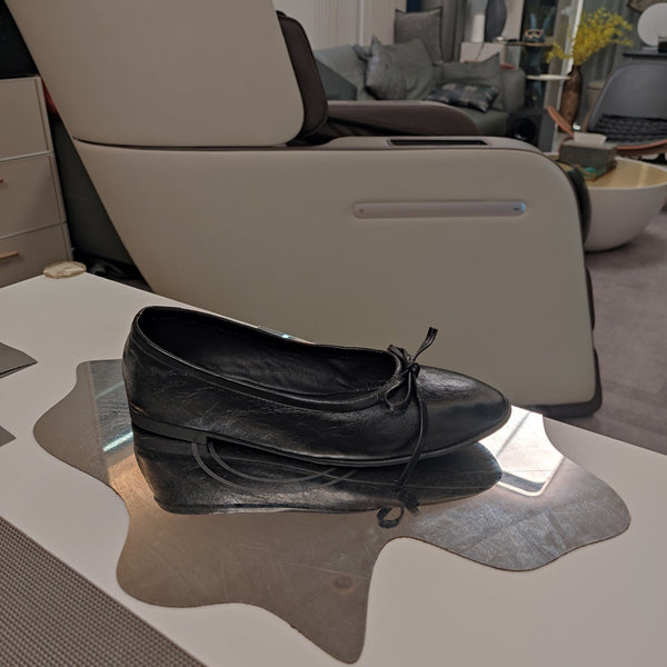 Balen 25 bow ballet flat black sheepskin 184478