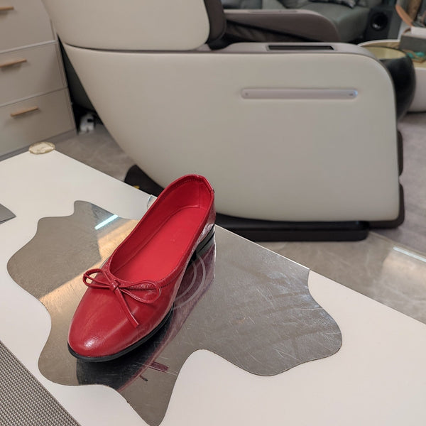 Balen 25 bow ballet flat red sheepskin 184482