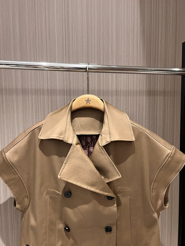 CD Gilet con Spalla in Poliestere Beige