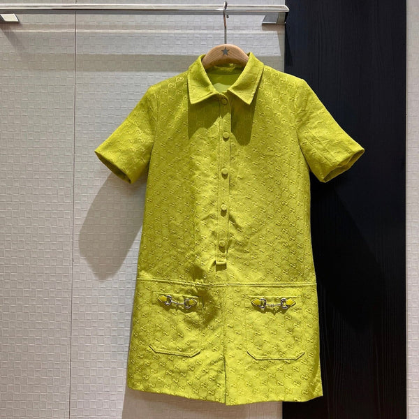 Gucci Jumpsuit Short Avocado Green Polyester Fiber
