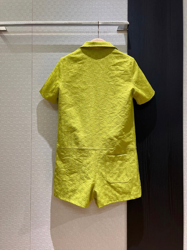 Gucci Jumpsuit Short Avocado Green Polyester Fiber
