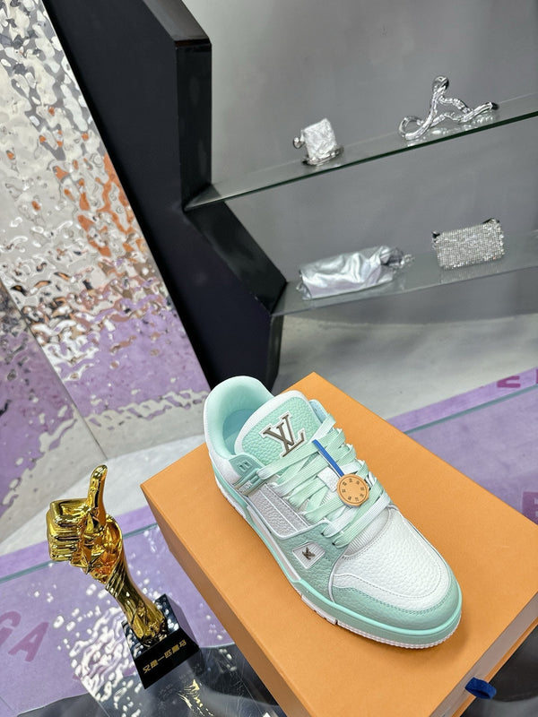 LV Trainer Sneaker Emerald Green Cowhide