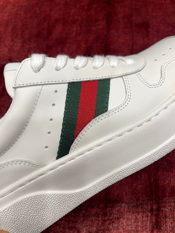 GG Chunky Trainers White Leather 543411