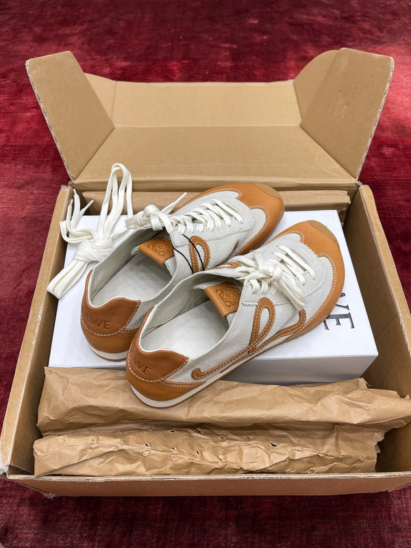 LOEW 26s Ballet Runner 2.0 Daim Marron Gris Peau de Mouton 683879