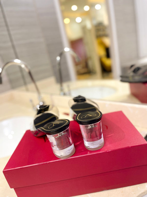 MULE ALTO 60MM IN PELLE DI MONTONE NERA E PVC TRASPARENTE