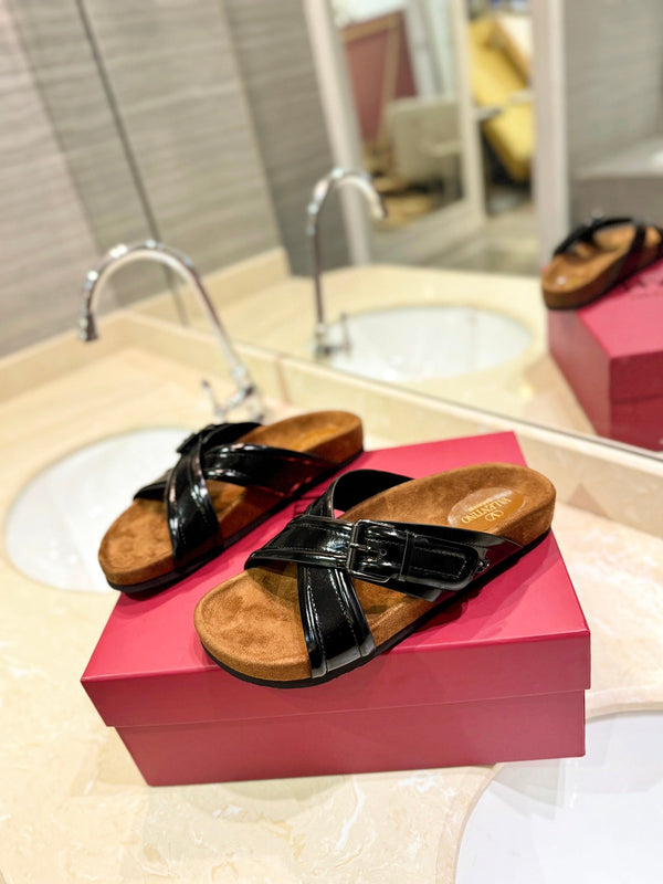 CROSSOVER - CINTURINO IN PELLE DI VITELLO NERA