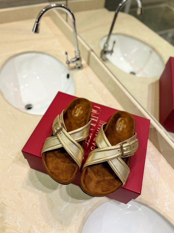 CROSSOVER - CINTURINO IN PELLE DI VITELLO ORO