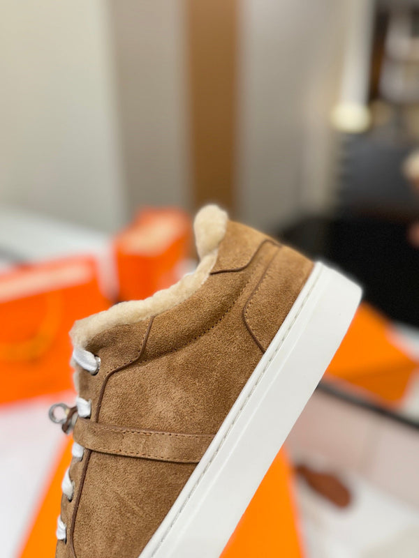 HM Day Sneaker Brown With Wool Lining Suede 983052