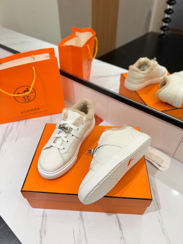 HM Day Sneaker White With Wool Lining Cowhide 983056