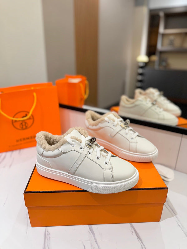 HM Day Sneaker White With Wool Lining Cowhide 983056