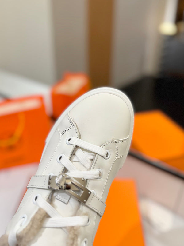 HM Day Sneaker White With Wool Lining Cowhide 983056