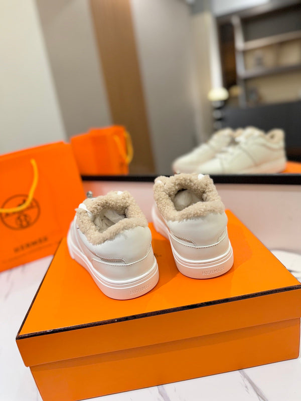 HM Day Sneaker White With Wool Lining Cowhide 983056