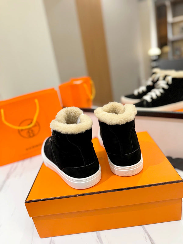 HM Daydream Sneaker Black With Wool Lining Suede 983073