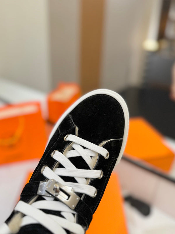 HM Daydream Sneaker Black With Wool Lining Suede 983073