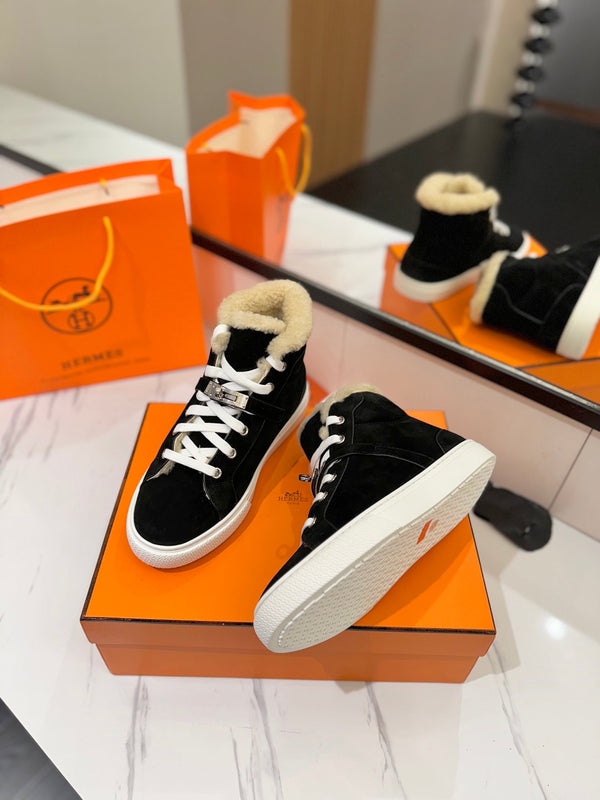 HM Daydream Sneaker Black With Wool Lining Suede 983073