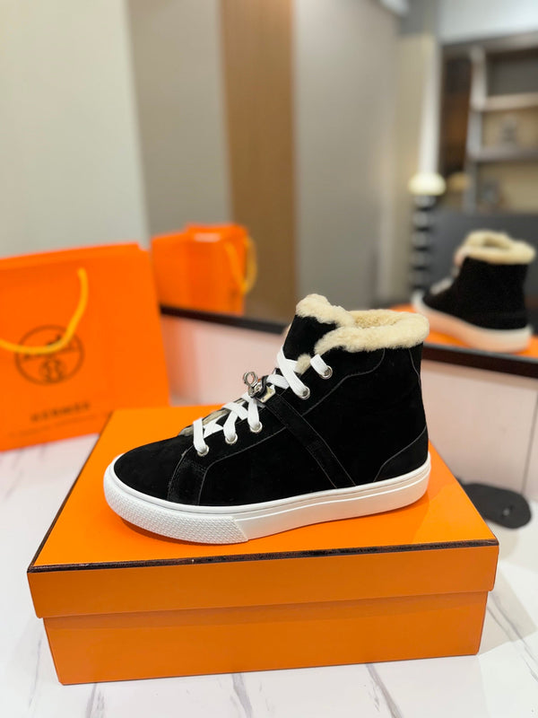 HM Daydream Sneaker Black With Wool Lining Suede 983073