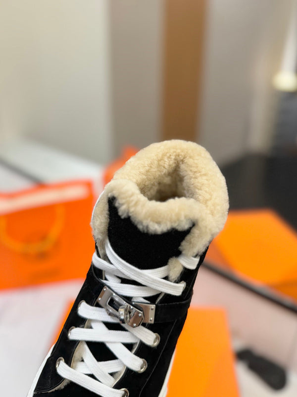 HM Daydream Sneaker Black With Wool Lining Suede 983073