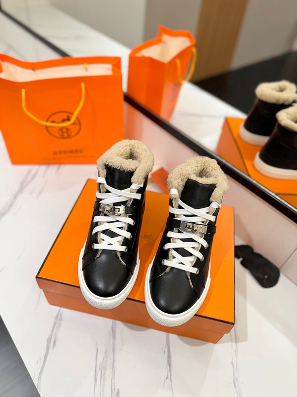 HM Daydream Sneaker Black With Wool Lining Cowhide 983077