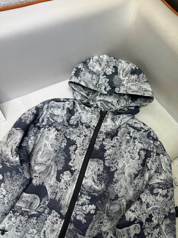 CD 25 Tiger Garden Jacket Blu Poliestere