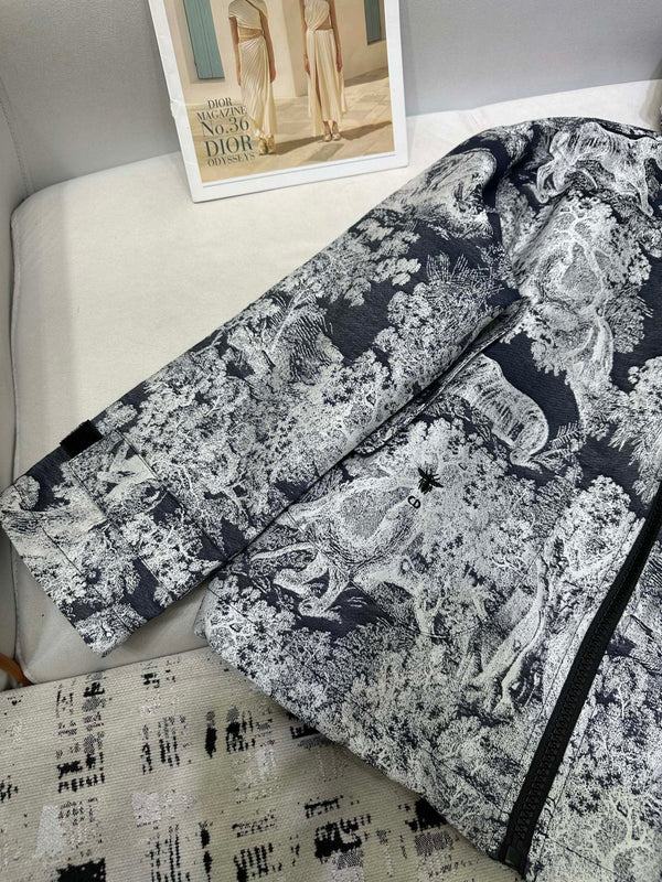CD 25 Tiger Garden Jacket Blu Poliestere