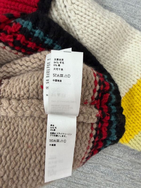 CE 26s Knit Cardigan Cotton Blend Zip Up Multicolor Wool 442020