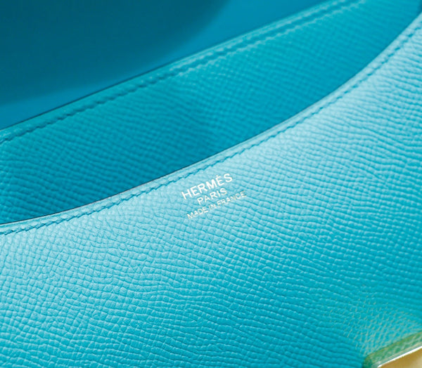 constance 24 tiffany blue epsom leather silver hardware