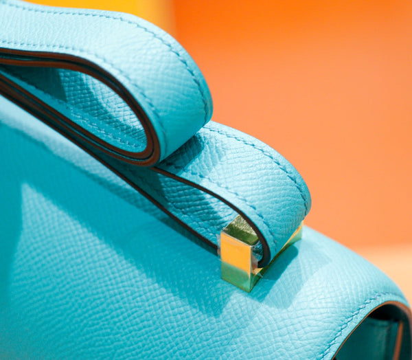 constance 24 tiffany blue epsom leather silver hardware