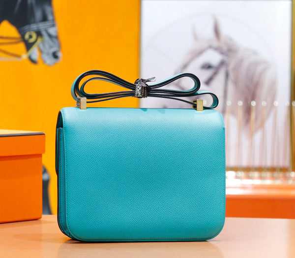 constance 24 tiffany blue epsom leather silver hardware