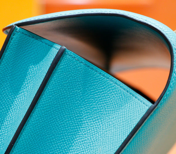 constance 24 tiffany blue epsom leather silver hardware