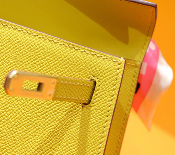 HM Kelly Mini Yellow Epsom Sliver Hardware 270312