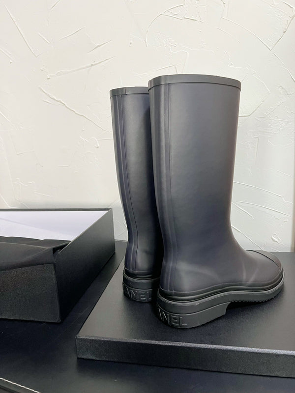 CC High Boots Blue Black Natural Rubber 949642