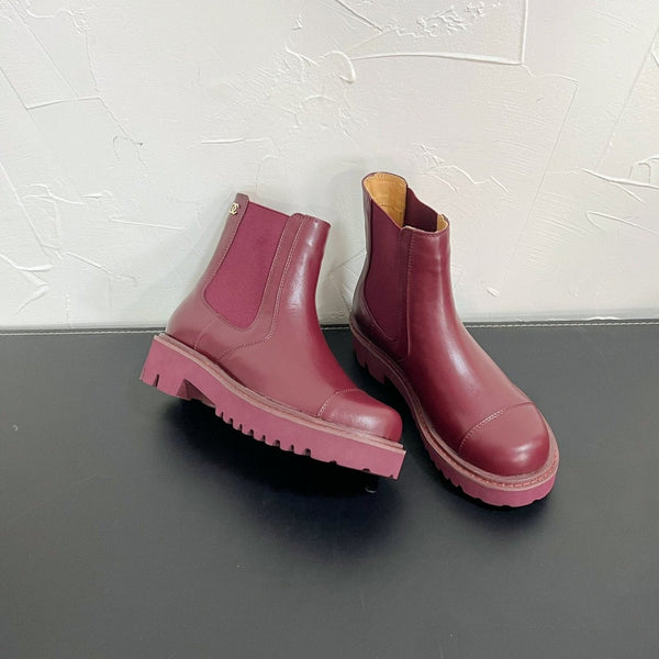 CC Chelsea Ankle Boots In Burgundy Cowhide 949681