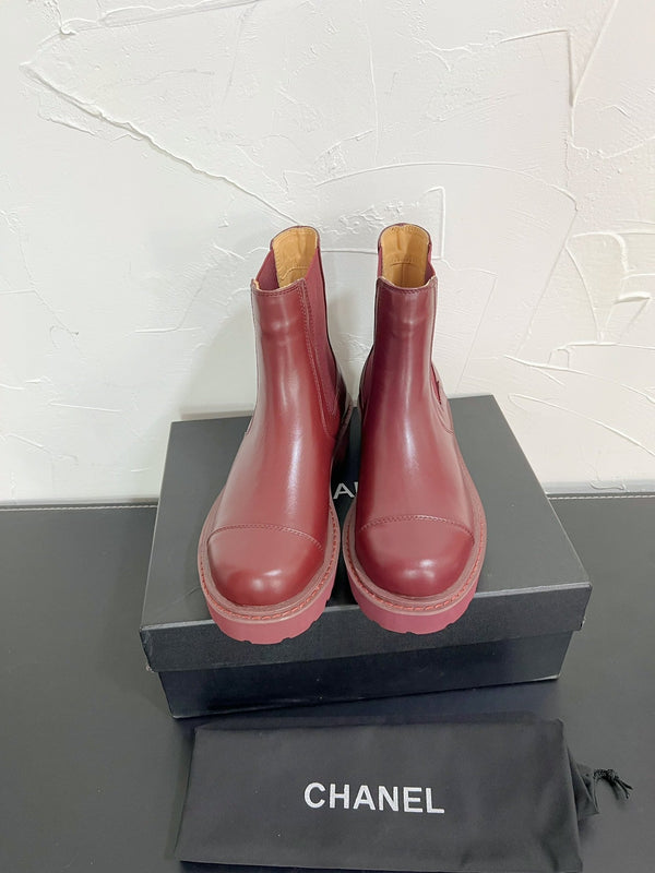 CC Chelsea Ankle Boots In Burgundy Cowhide 949681