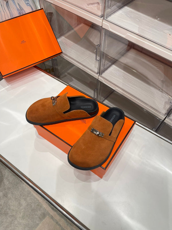 HM Men's Mule Marrone Scamosciato 573278