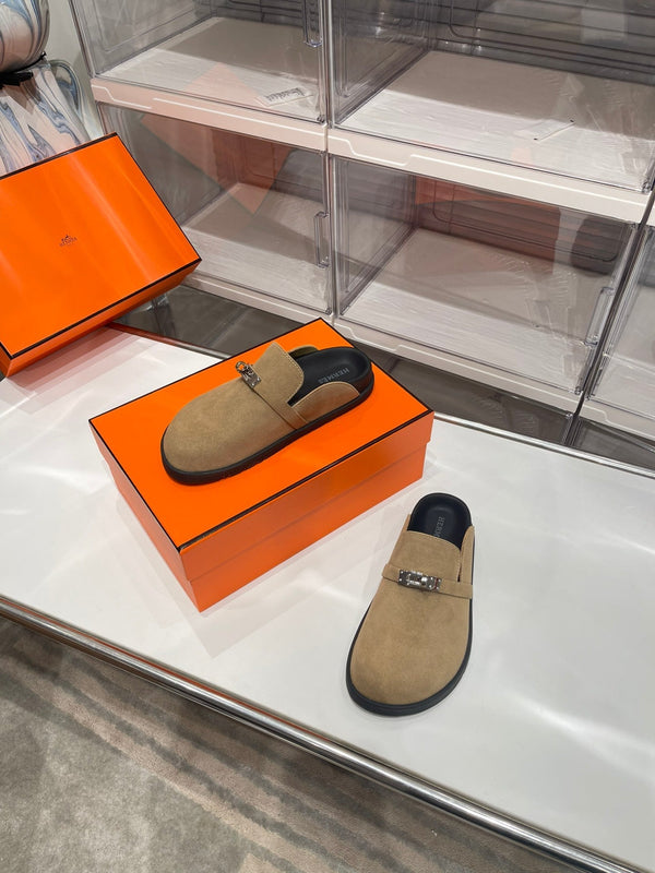 HM Men's Mule Beige Suede 573280