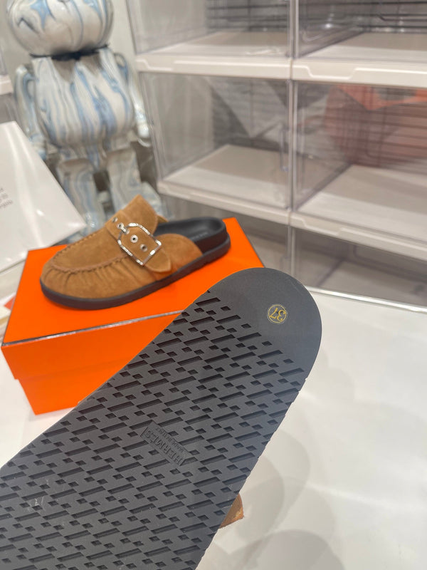 HM Men's Key Mule Brown Suede 573285