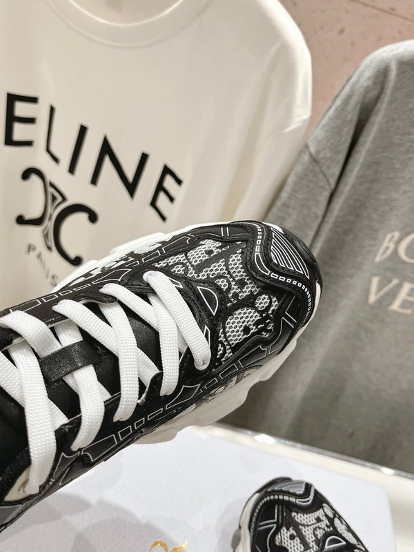 CD Vibe Sneaker Black Polyester Mesh Fabric And Cowhide