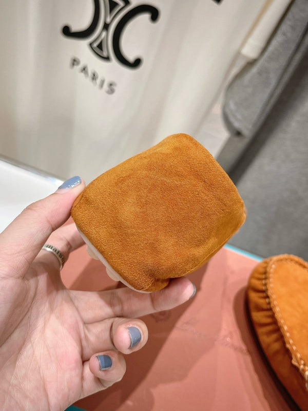 dot sole walk mocassin brown suede