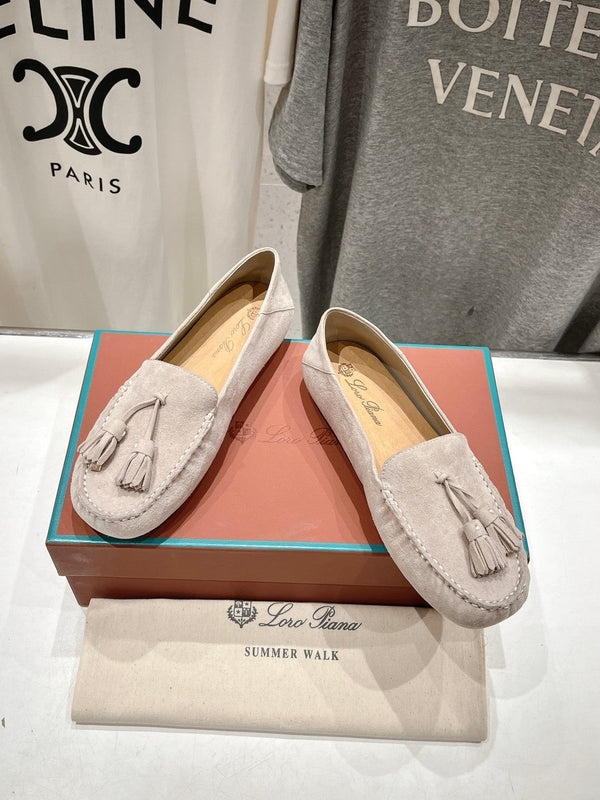 dot sole walk mocassin light brown suede