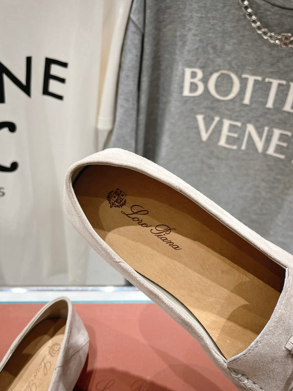 dot sole walk mocassin light brown suede