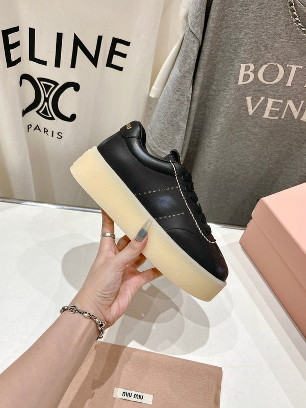 Miu Sneakers Black Cowhide