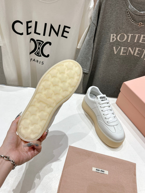 Miu Sneakers White Cowhide