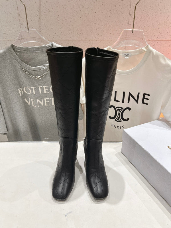 CD High Boots 85mm Black Lambskin