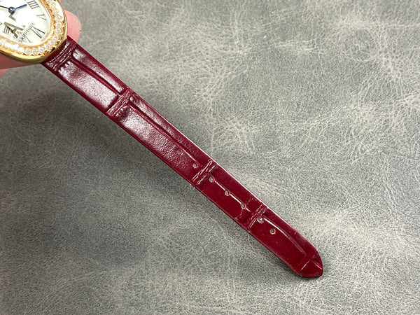 Baignoire Gold Case Red Leather Strap