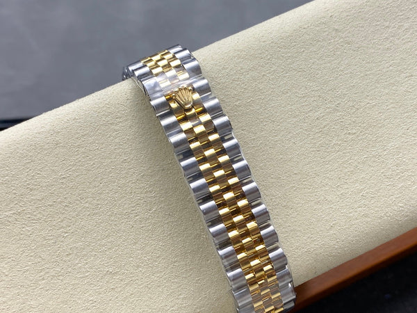 Datejust 31mm Yellow Gold Steel Diamond Bezel Champagne Dial