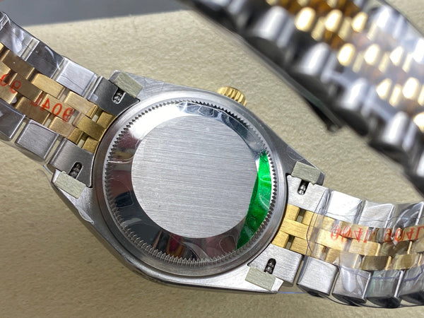 Datejust 31mm Yellow Gold Steel Diamond Bezel Dark Grey Dial