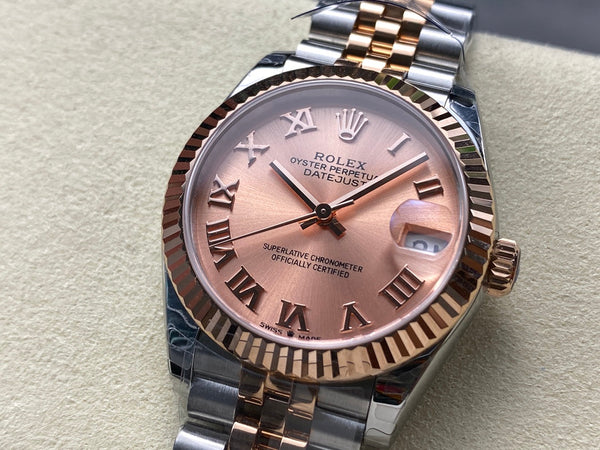 Datejust 31mm Pink Gold Steel Salmon Dial