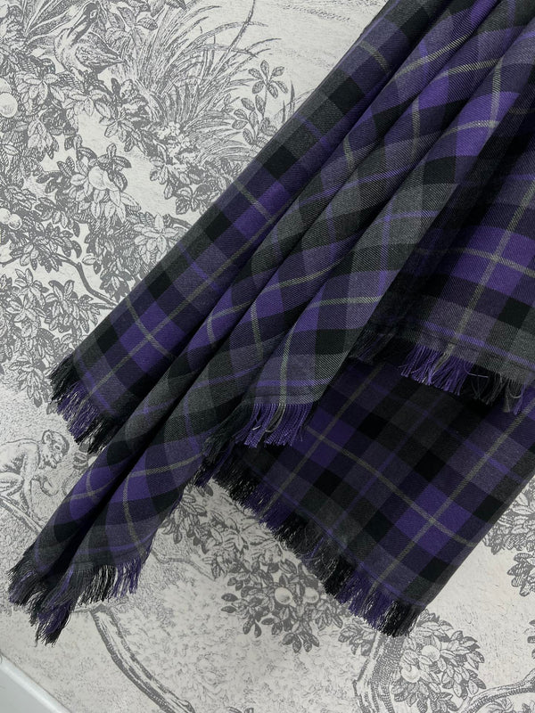 CD 25 Halter-neck Backless Dress Purple Black Wool Fabric